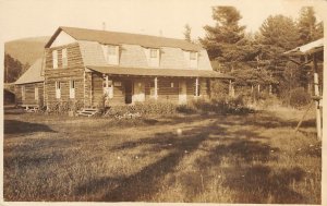 RPPC Jackman Station, Maine Dining Hall Hunting Lodge Cabin 1910s Vintage Photo