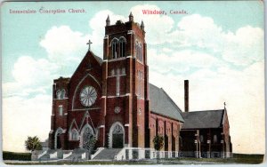 c1907 Windsor ON Immaculate Conception Church Canada Gothic Architecture Nerlich