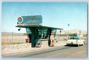 China Lakes California Postcard Main Gate US Naval Ordinance Test Station c1960