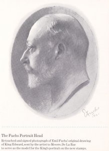 The Fuchs Portrait Head 1901 Stamp Royal Mail King Edward Postcard