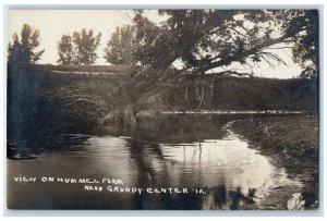 Grundy Center Iowa IA RPPC Photo Postcard View on Hummell Farm River c1910