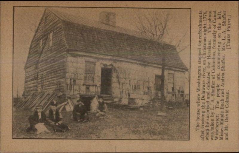 House George Washington Stopped After Defeating Hessians Rye NY? Postcard