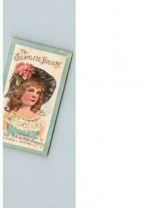 Vintage 1880's Victorian Trade Card Wilkins Company Seamless Hosiery Rockford IL