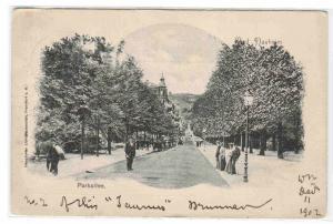 Parkallee Bad Nauheim Hessen Germany 1902 postcard