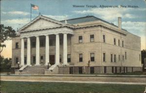 Albuquerque NM Masonic Temple c1910 Postcard rpx