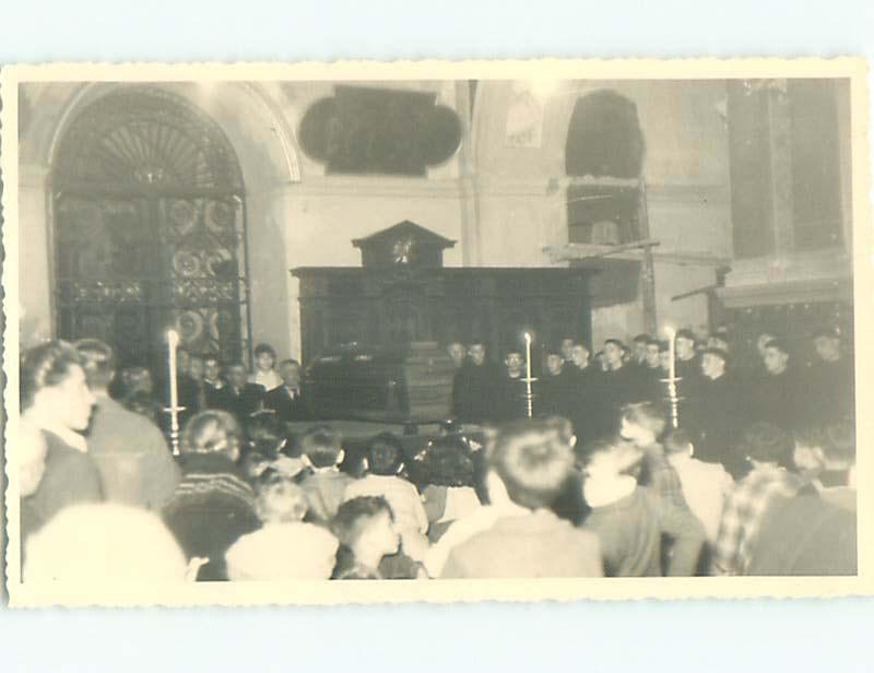 rppc 1920's COFFIN AT FUNERAL IN CHURCH AC8851