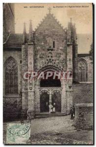 Quimperle Old Postcard The portal of St Michael & # 39eglise