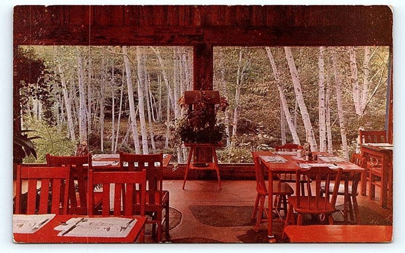 BIG SUR, CA California ~ GARDEN DINING ROOM River Inn 1950 Roadside Postcard