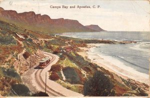 Camps Bay Cape Town South Africa Apostles Trolley Railroad Postcard AA84319