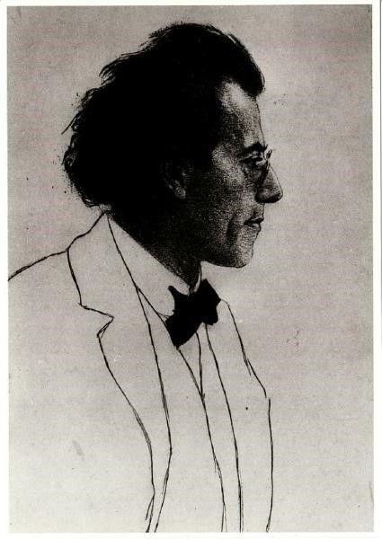 Gustav Mahler Composer in 1902 by Emil Orlik Modern Postcard