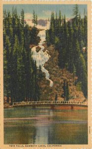 California Mono 1940s Twin Falls Mammoth Lakes Willard Postcard 22-9872