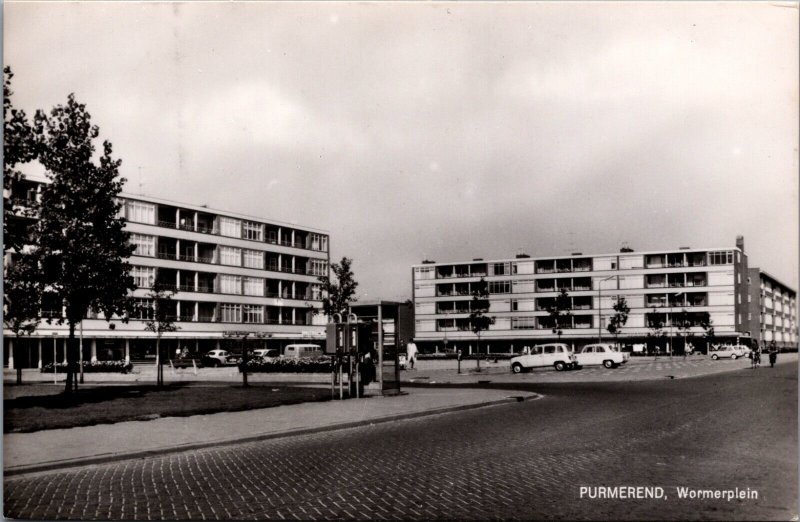 Netherlands Purmerend Wormerplein Vintage RPPC C019