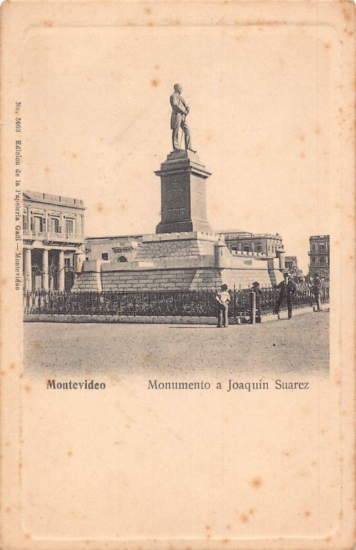A877 Uruguay Montevideo Monumento a Joaquin Suarez Monument postcard