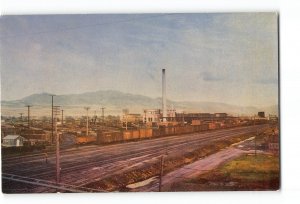 Pocatello Idaho ID Vintage Postcard Railroad Yards General View