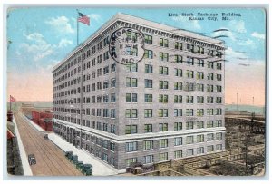 1920 Live Stock Exchange Building Kansas City Missouri Vintage Antique Postcard