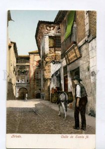 415625 SPAIN TOLEDO Calle de Santa Fe DONKEY Vintage postcard