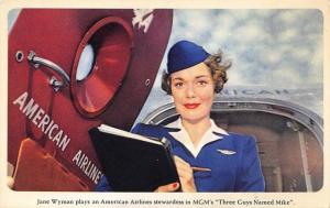 American Airlines Flight Jane Wyman Stewardess MGM The Guys Named Mike PC