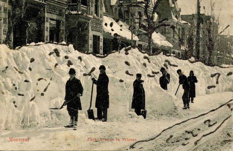 Canada - Quebec, Montreal. Park Avenue in Winter