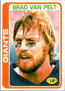 1978 Topps Football Card Brad Van Pelt New York Giants sk7280