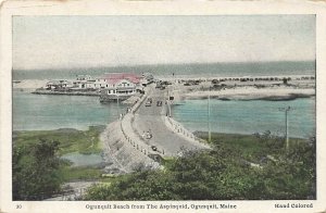 Ogunquit ME Beach From The Aspinquit Old Cars Postcard