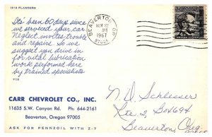 Postcard HISTORICAL SCENE Beaverton Oregon OR AU2438