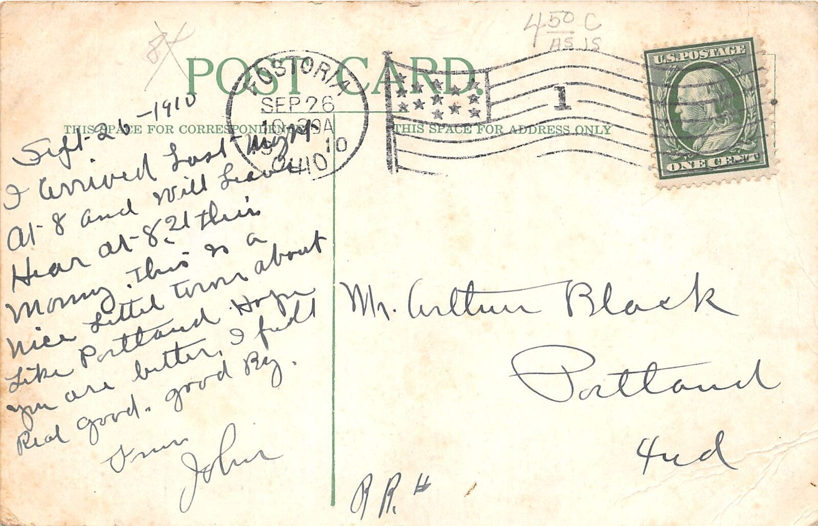 J37/ Fostoria Ohio Postcard c1910 North Main Street Trolley Stores 265