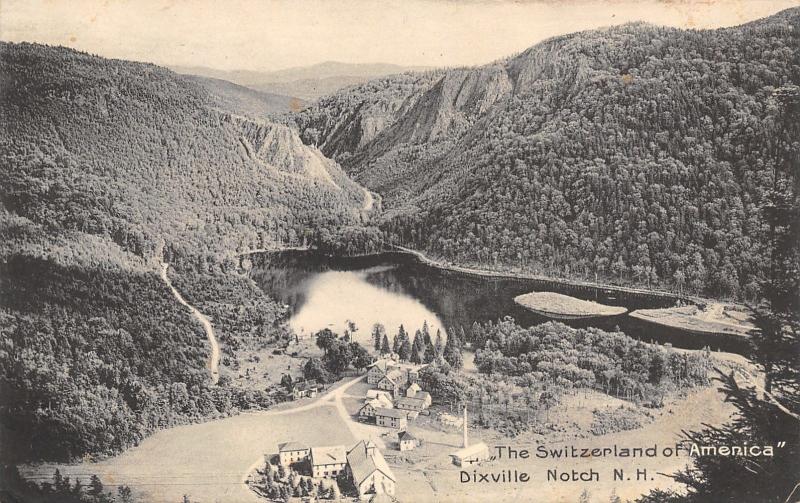 Dixville Notch New Hampshire~Birdseye View Switzerland of America~Homes~1908 B&W 