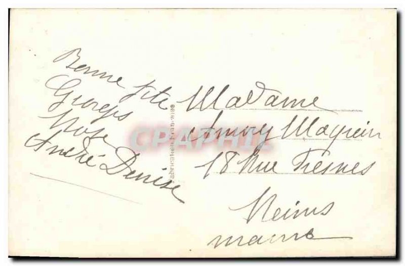 Old Postcard Bonne Fete Flowers