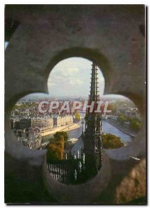 Modern Postcard Paris saw the Towers of Notre Dame