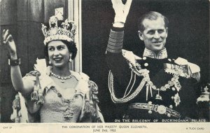 British Royalty Postcard the coronation of Queen Elizabeth 1953