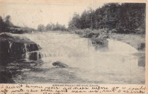 SACO MAINE~GREAT FALLS OF THE SACO RIVER~1906 PHOTO POSTCARD