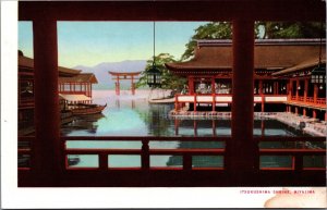 Japan Itsukushima Shrine Miyajima Hatsukaichi Vintage Postcard C149