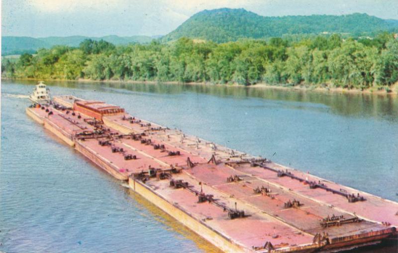 Towboat and Barges on the Ohio River