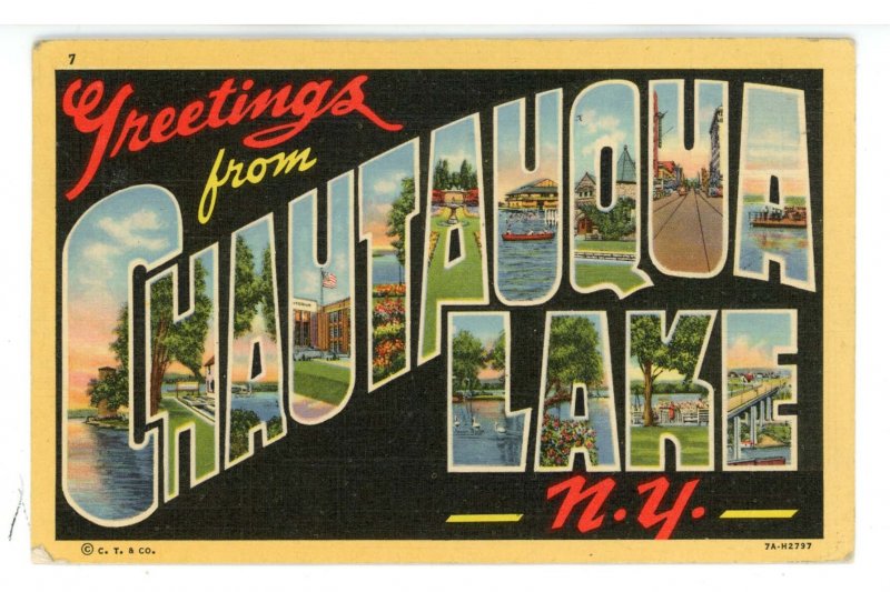 NY - Chautauqua Lake. Large Letter