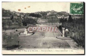 Postcard Old Lyon Place de la Tete d'Or Bridge Loop Coteau Saint Clair