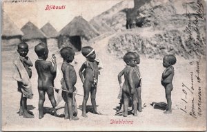 Djibouti Diablotins Native Kids Vintage Postcard  C101