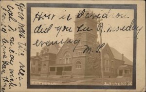 Laurens South Carolina SC ME Church 1906 Used Real Photo Postcard