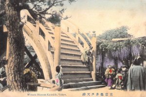 c.'06 Early Japanese Art , Wisteria Blossom Kameido, Tokyo,Old Postcard