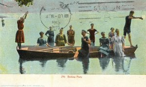 Postcard Antique View of a Bathing Party, Midwest, US.   K2