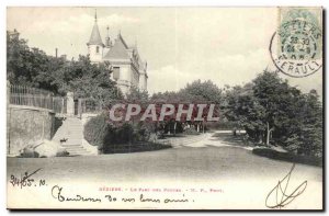 Beziers Old Postcard The poets park