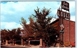 BILLINGS, Montana  MT    Roadside  DUDE RANCHER LODGE  ca 1960s  Postcard