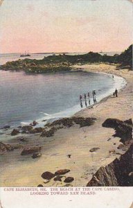 Maine Cape Elizabeth The Beach At The Cape Casino Looking Toward Ram Island 1911