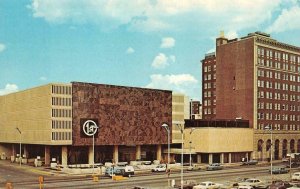 Kansas KS   FIRST NATIONAL BANK OF WICHITA~Douglas Avenue Street Scene  Postcard