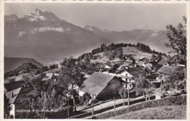 Switzerland Huemoz et Dents du Midi 1957 Photo