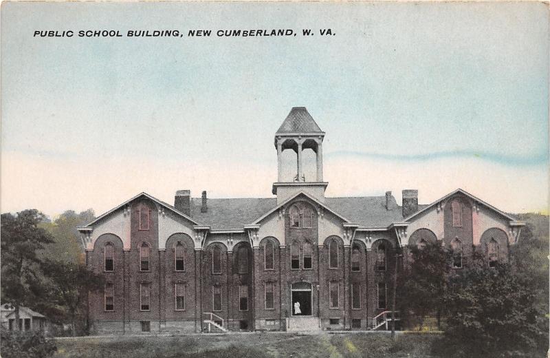 E77/ New Cumberland West Virginia Postcard 1909 Public School Building 4