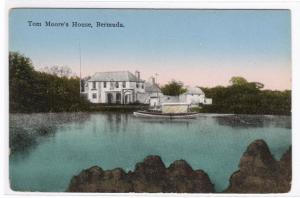 Tom Moore's House & Boat Bermuda 1910c postcard