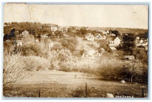 c1910's Birds Eye View Town Newcastle California CA RPPC Photo Posted Postcard