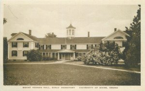 Postcard 1920s Orono Maine Mount Vernon Hall Girls Dormitory occupation 23-11330