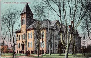 College Institute London Ontario ON Unused Postcard H37