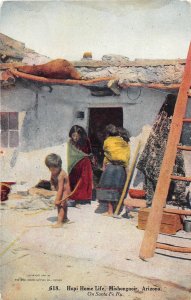 J2/ Native American Indian Postcard c1910 Mishongnoir Arizona Hopi Home 67